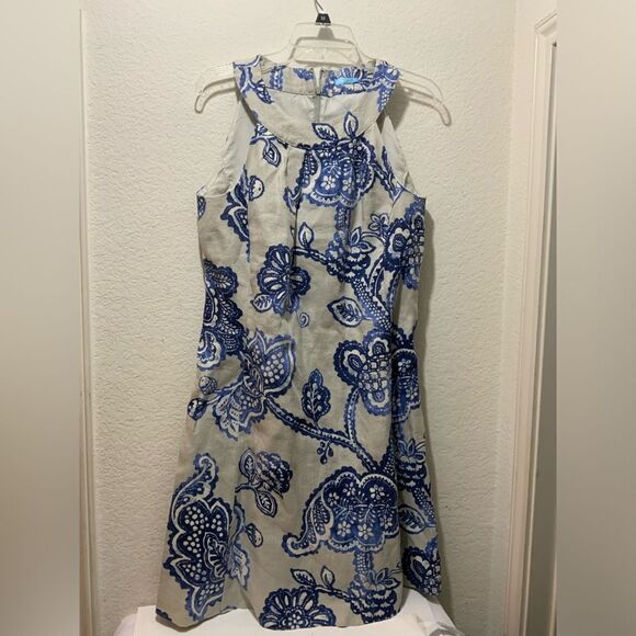 J McLaughlin Edie Halter Linen Sleeveless Dress size 8 - Picture 2 of 10